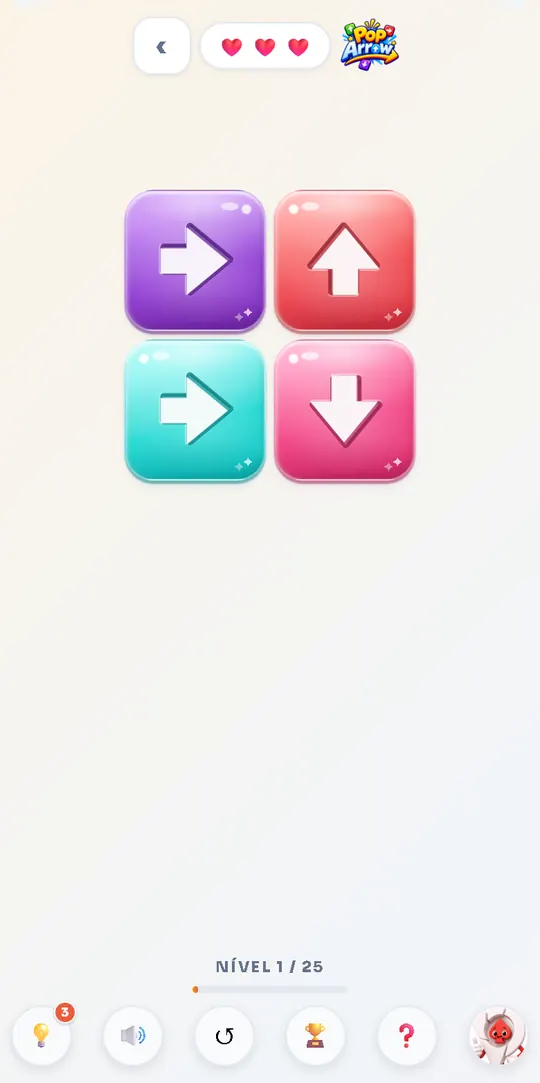 Tela do Pop Arrow no celular