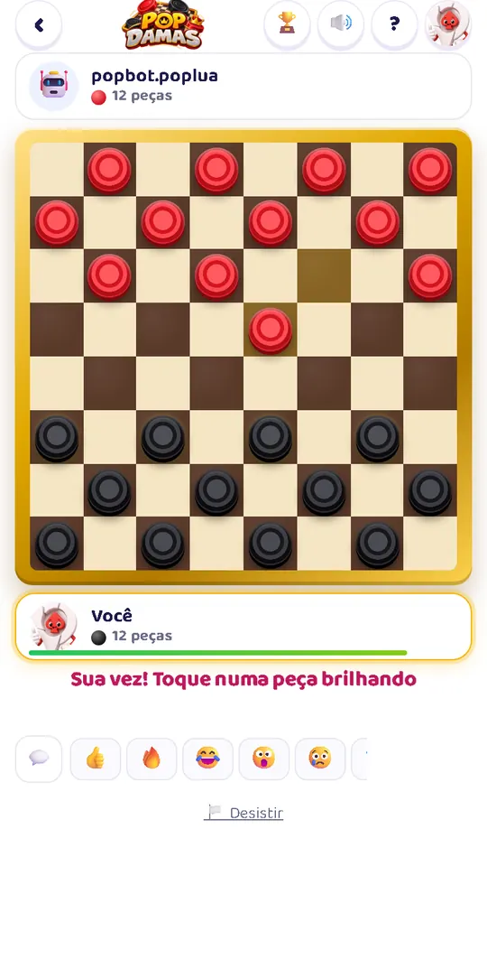 Tela do Pop Damas no celular