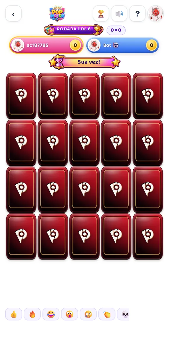 Tela do Pop Match no celular